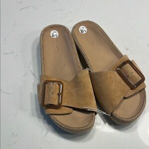 Vince slides large buckle Womens shoes  Sandals